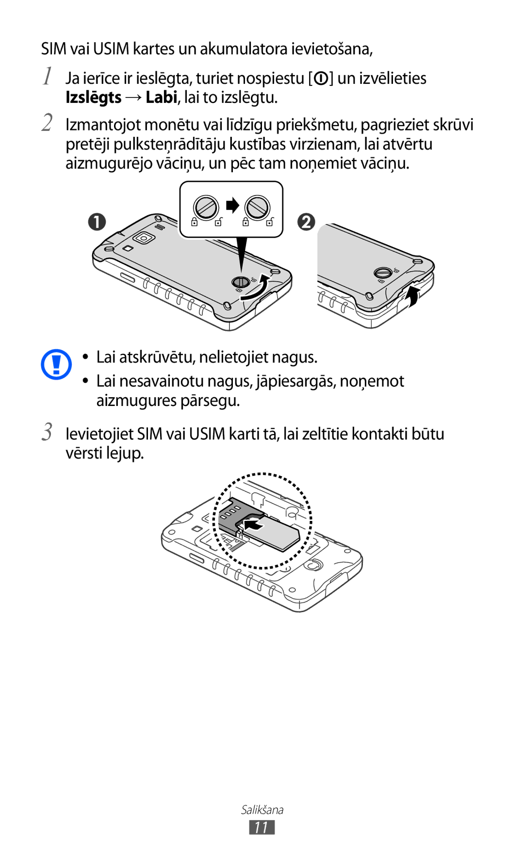 Samsung GT-S5690KOASEB manual Salikšana 