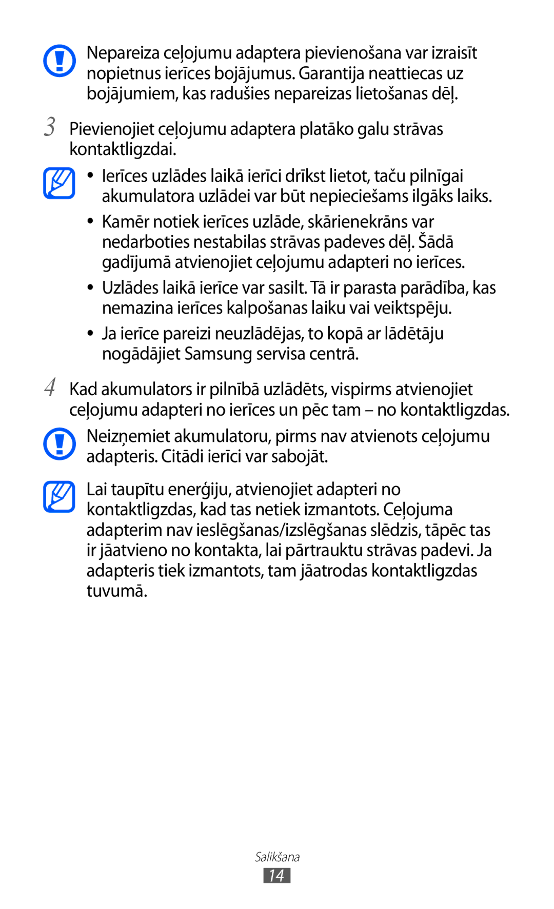 Samsung GT-S5690KOASEB manual Salikšana 