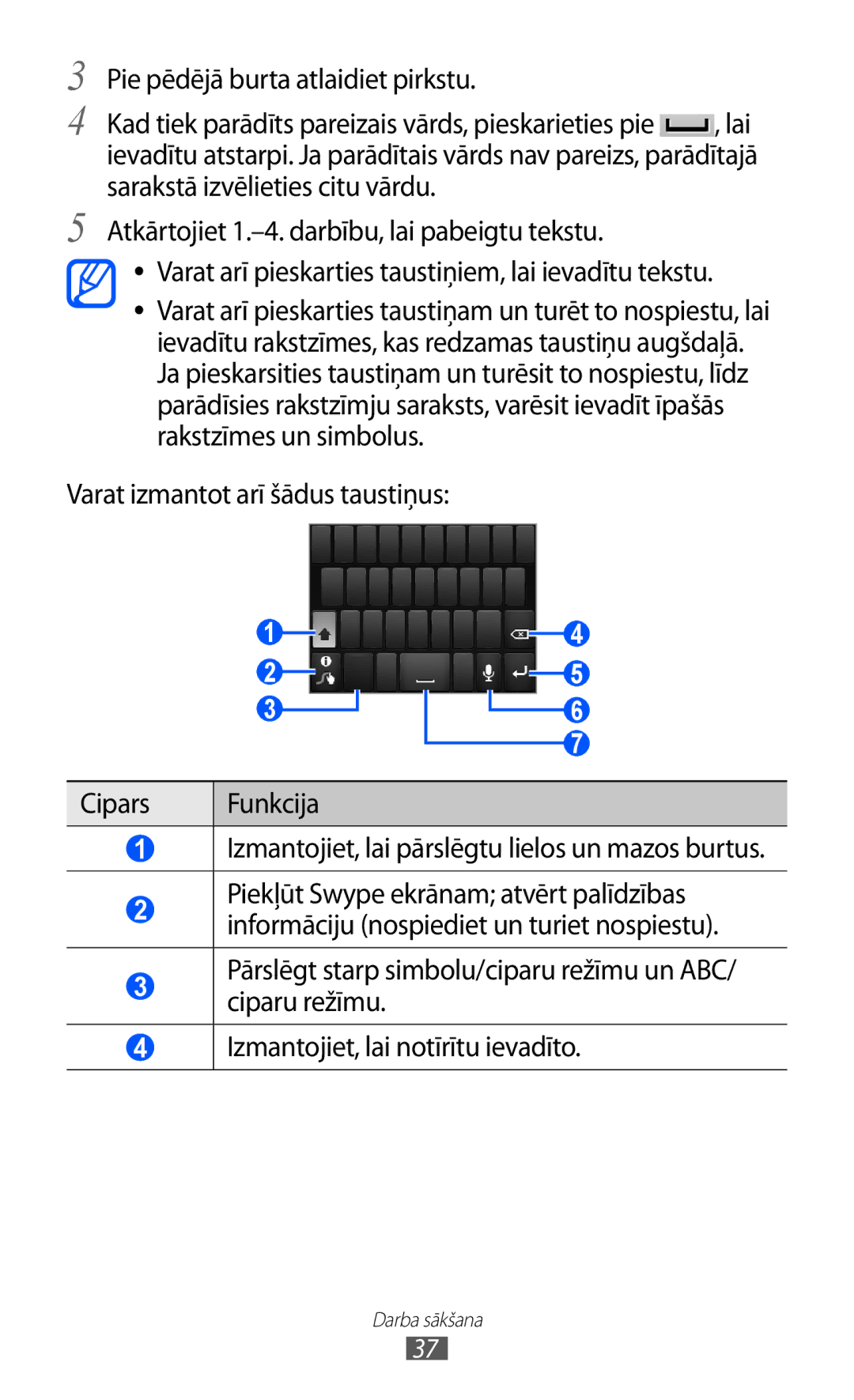 Samsung GT-S5690KOASEB manual Darba sākšana 