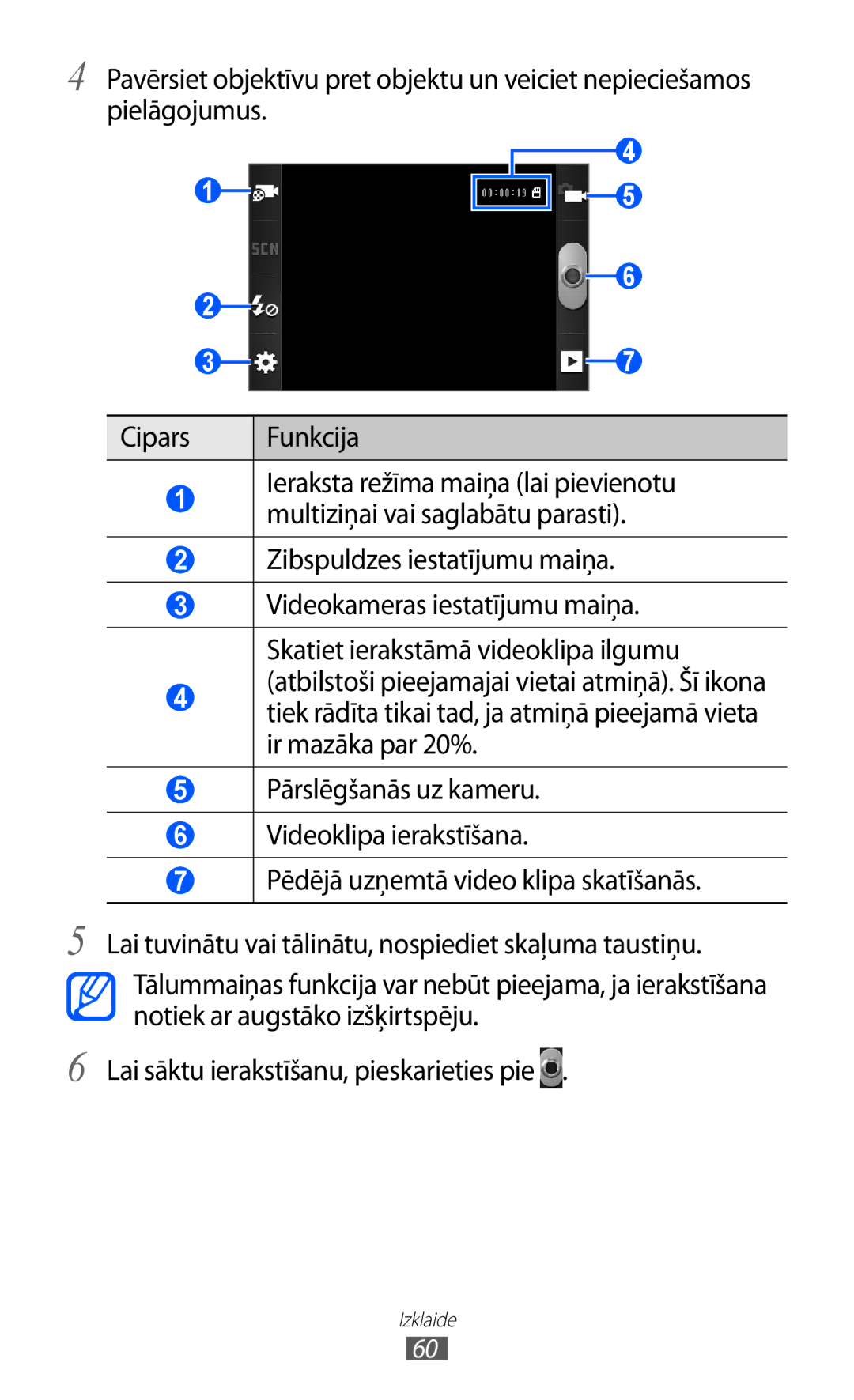 Samsung GT-S5690KOASEB manual Zibspuldzes iestatījumu maiņa 