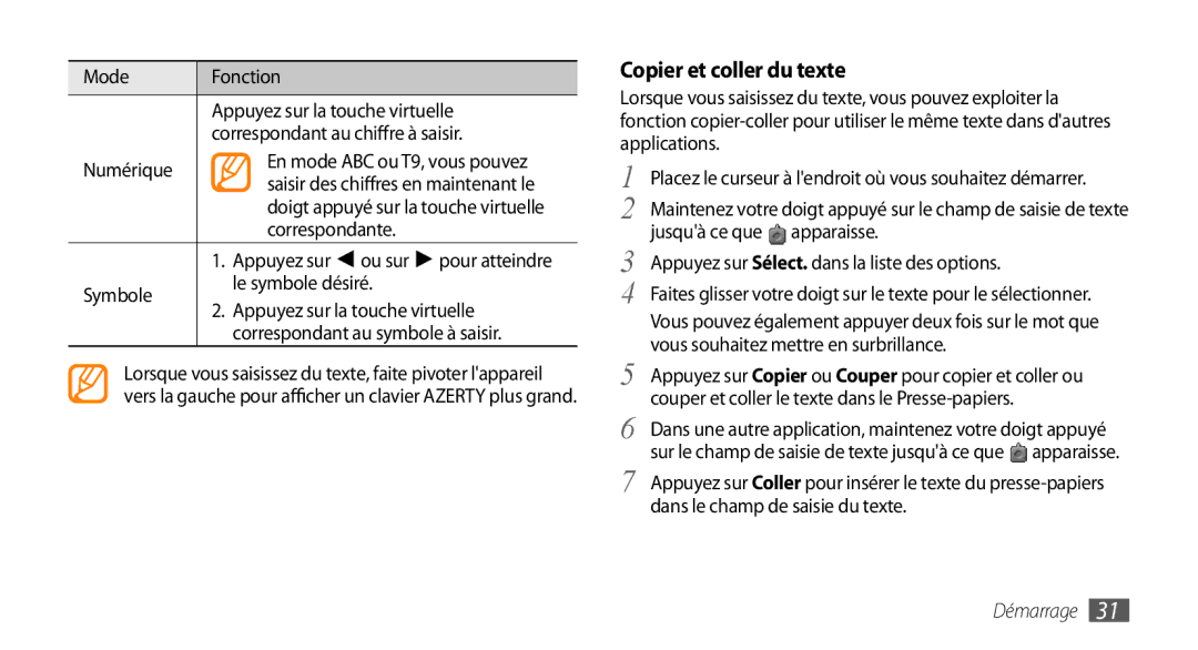 Samsung GT-S5750HKEVGF, GT-S5750HKELPM, GT-S5750PWELPM, GT-S5750HKEFTM manual Copier et coller du texte, Correspondante 