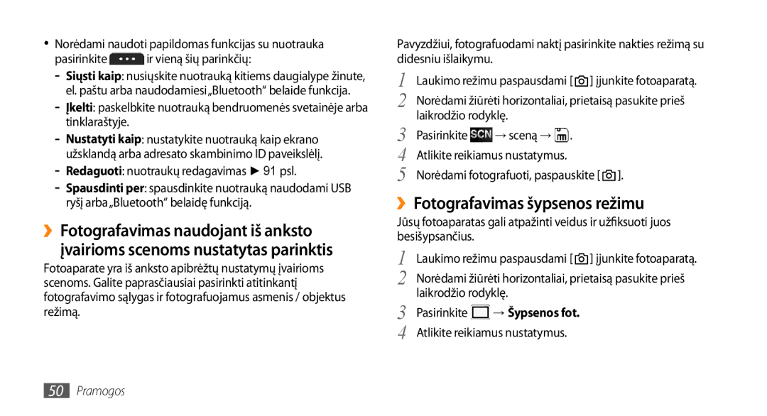 Samsung GT-S5750TIESEB, GT-S5750HKESEB manual ››Fotografavimas šypsenos režimu, Redaguoti nuotraukų redagavimas 91 psl 