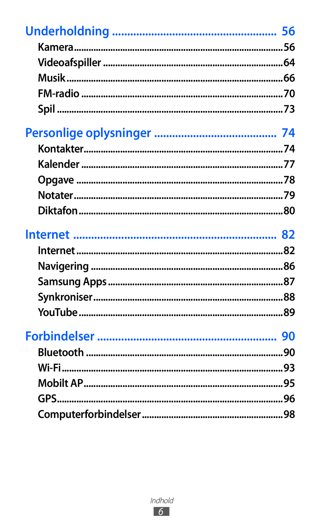 Samsung GT-S5780AXANEE, GT-S5780YKANEE manual Underholdning 