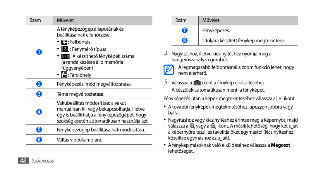 Samsung GT-S5830OKACOS, GT-S5830OKADBT manual További fényképek megtekintéséhez lapozzon jobbra vagy balra, 48 Szórakozás 