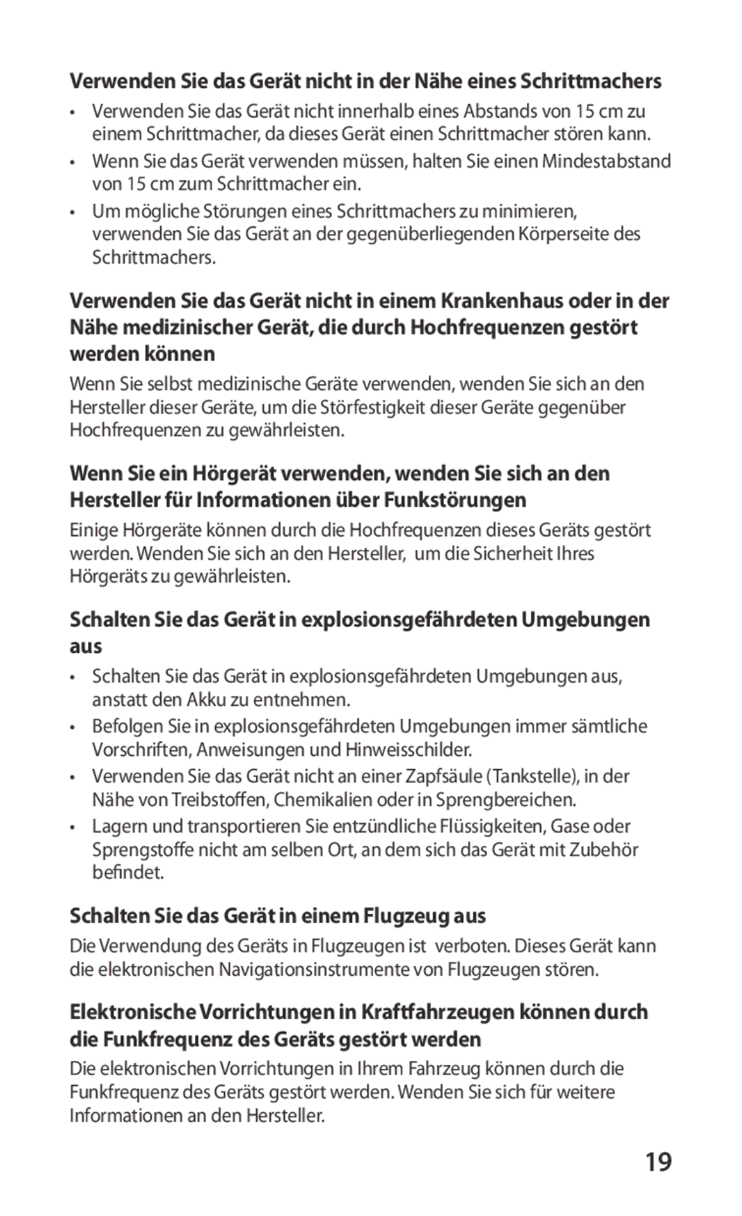 Samsung GT-S5830OKADTM, GT-S5830OKZDBT, GT-S5830OKYXEG, GT-S5830OKADBT manual Schalten Sie das Gerät in einem Flugzeug aus 