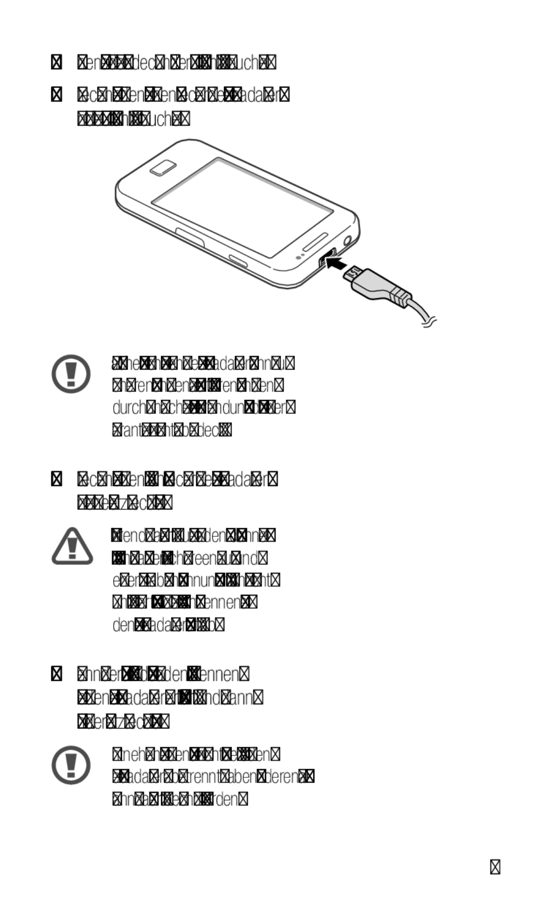 Samsung GT-S5830OKAXEO, GT-S5830OKZDBT, GT-S5830OKYXEG, GT-S5830OKADBT Öffnen Sie die Abdeckung der Multifunktionsbuchse 