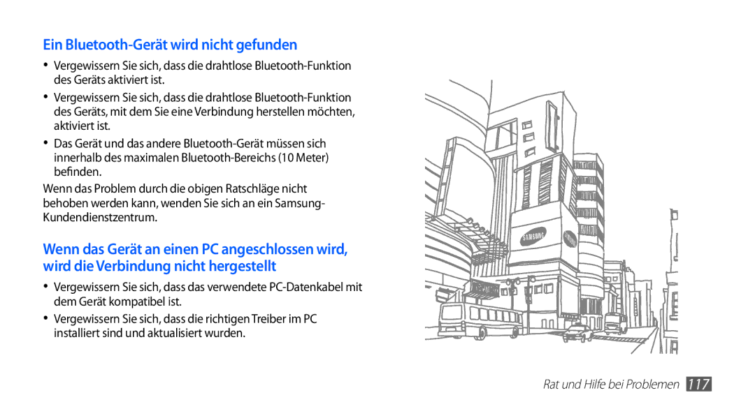 Samsung GT-S5830OKZEPL, GT-S5830OKZDBT, GT-S5830OKYXEG, GT-S5830OKADBT manual Ein Bluetooth-Gerät wird nicht gefunden 