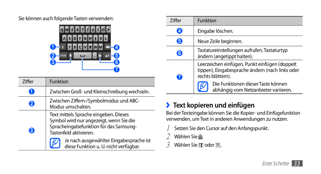 Samsung GT-S5830OKAVIA, GT-S5830OKZDBT, GT-S5830OKYXEG, GT-S5830OKADBT, GT-S5830OKACOS manual ››Text kopieren und einfügen 