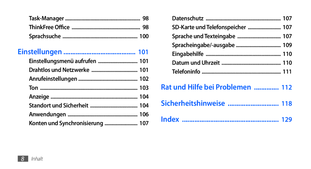 Samsung GT-S5830OKAXEO, GT-S5830OKZDBT, GT-S5830OKYXEG, GT-S5830OKADBT, GT-S5830OKACOS manual Rat und Hilfe bei Problemen 