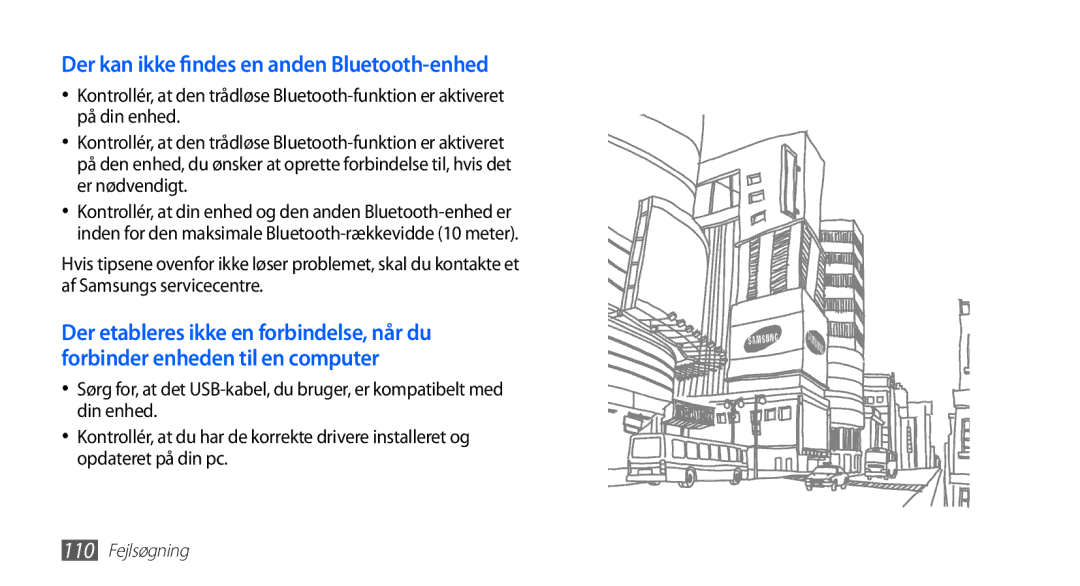 Samsung GT-S5830UWINEE, GT-S5830PPINEE, GT-S5830RWINEE, GT-S5830OKINEE manual Der kan ikke findes en anden Bluetooth-enhed 