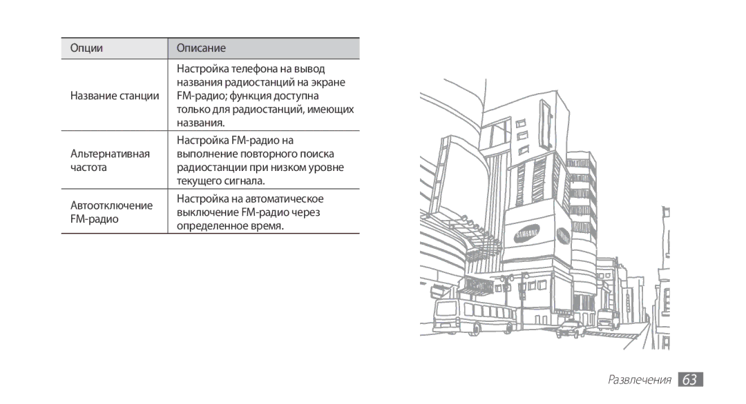 Samsung GT-S5830RWASEB manual FM-радио функция доступна, Названия, Настройка FM-радио на, Частота, Текущего сигнала 