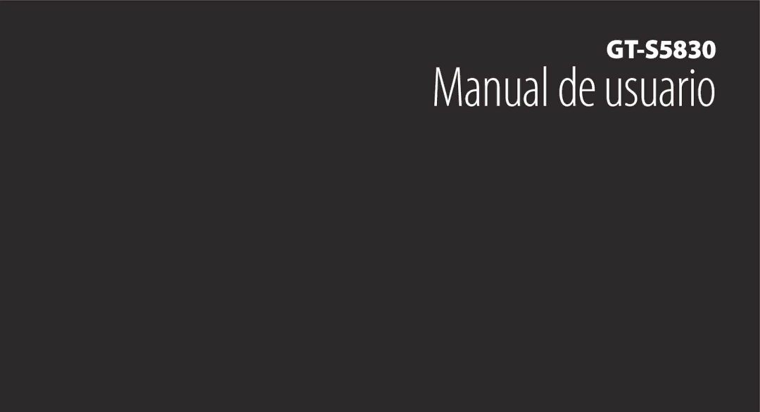 Samsung GT-S5830RWAATL, GT-S5830UWAXEC, GT-S5830PPAYOG, GT-S5830OKAAMN, GT-S5830UWAATL manual Manual de usuario 