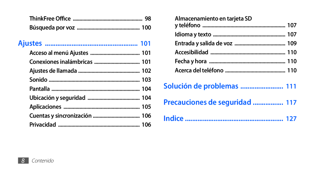 Samsung GT-S5830OKAFOP, GT-S5830UWAXEC, GT-S5830RWAATL, GT-S5830PPAYOG, GT-S5830OKAAMN, GT-S5830UWAATL, GT-S5830RWAYOG Indice 