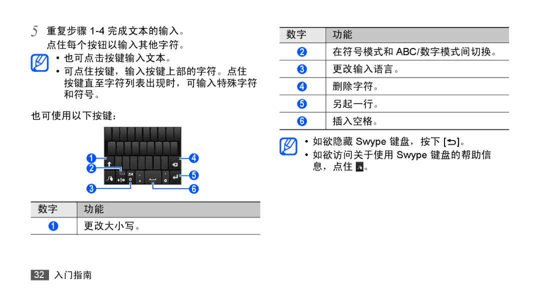 Samsung GT-S5830OKIXXV, GT-S5830UWIXEV, GT-S5830OKIXEV, GT-S5830RWIXXV, GT-S5830RWIXEV, GT-S5830UWIXXV manual 32 入门指南 