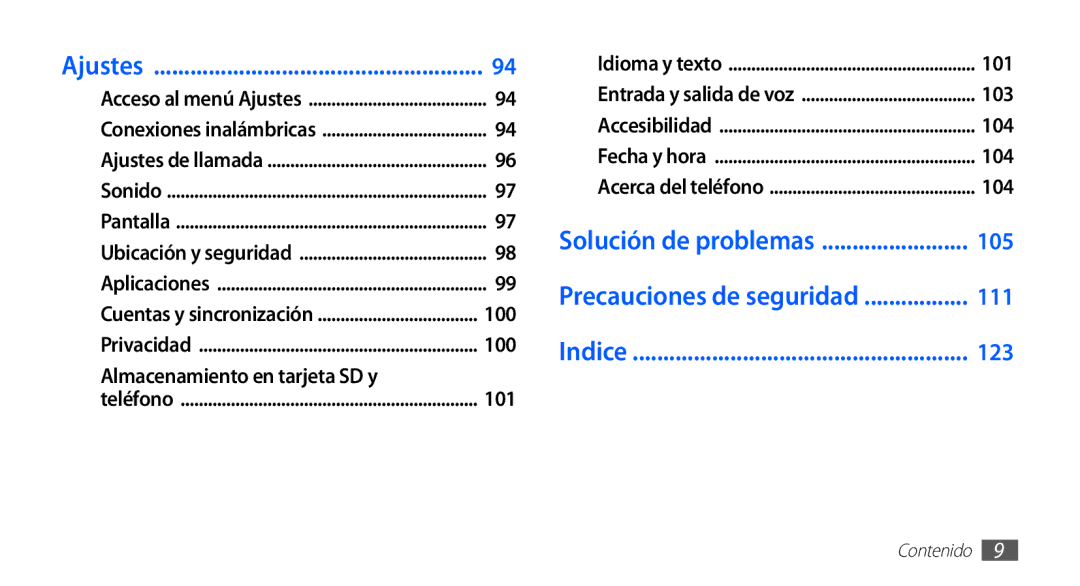 Samsung GT-S5839RWIAMN, GT-S5839UWIAMN, GT-S5839OKIAMN, GT-S5839OKIATL, GT-S5839UWIATL manual 100, 101 