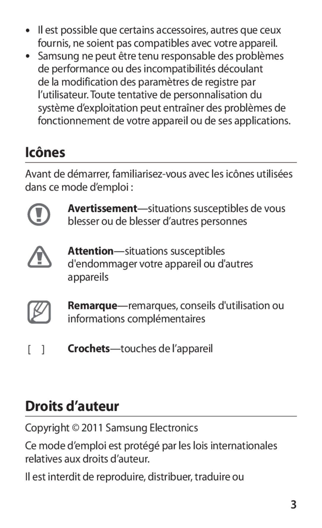 Samsung GT-S5839OKISFR, GT-S5839RWILPM, GT-S5839UWISFR, GT-S5839RWIVGF, GT-S5839RWIBOG, GT-S5839UWINRJ Icônes, Droits d’auteur 