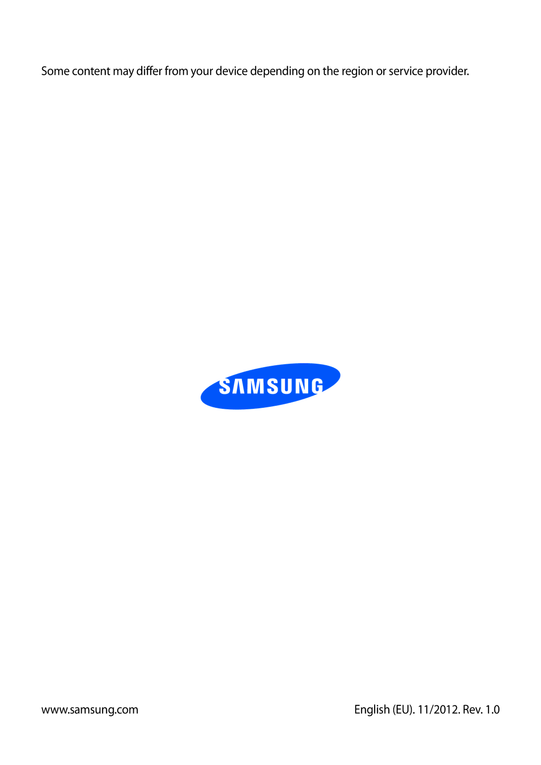 Samsung GT-S6010RWAITV, GT-S6010BBADBT, GT-S6010BBAITV manual English EU /2012. Rev 