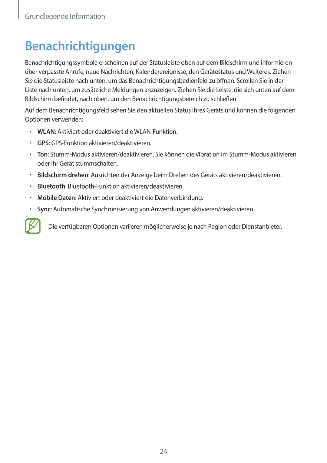 Samsung GT-S6010BBADBT manual Benachrichtigungen 