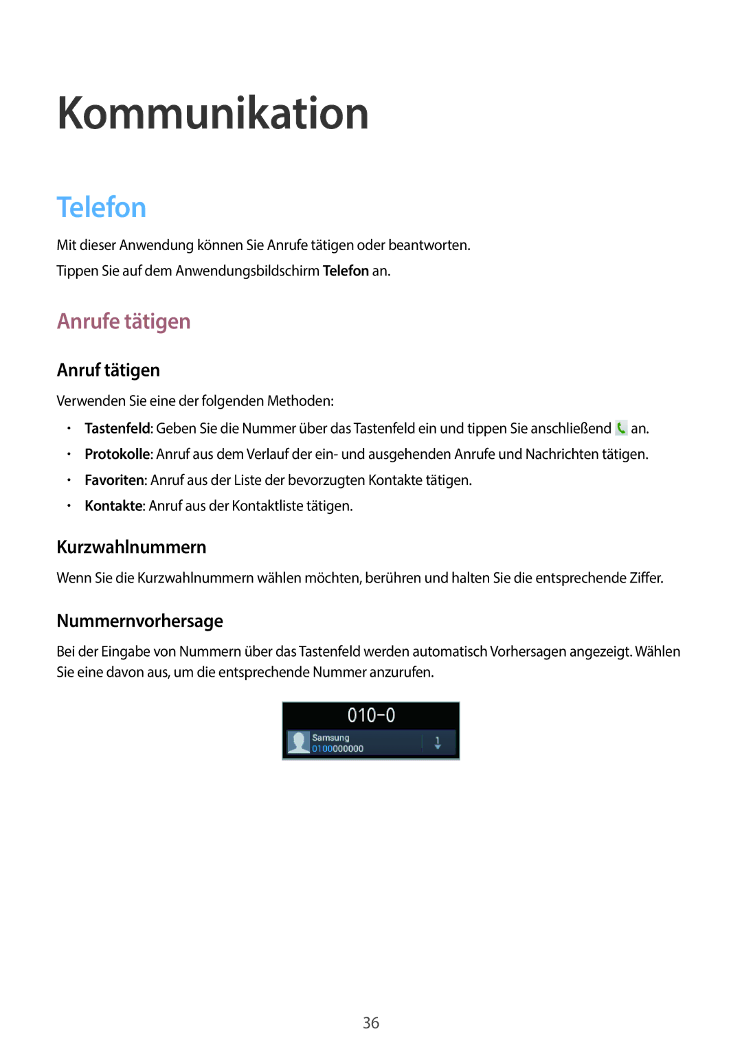 Samsung GT-S6010BBADBT manual Kommunikation, Telefon, Anrufe tätigen 