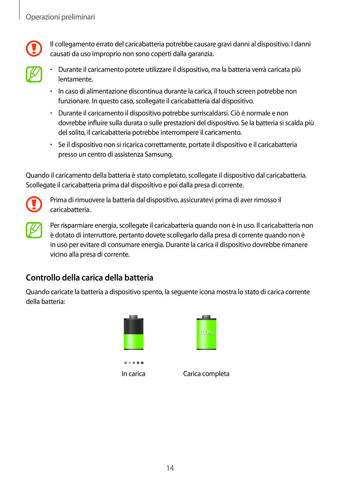 Samsung GT-S6010BBAITV, GT-S6010RWAITV manual Controllo della carica della batteria 