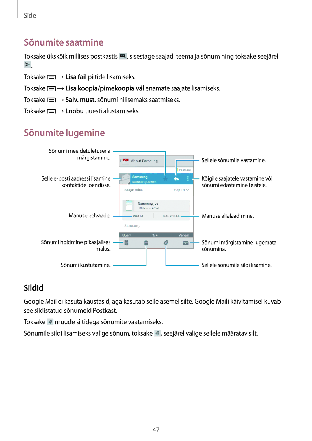 Samsung GT-S6012ZYASEB, GT-S6012BBASEB Sildid, Toksake →Lisa fail piltide lisamiseks, Toksake →Loobu uuesti alustamiseks 