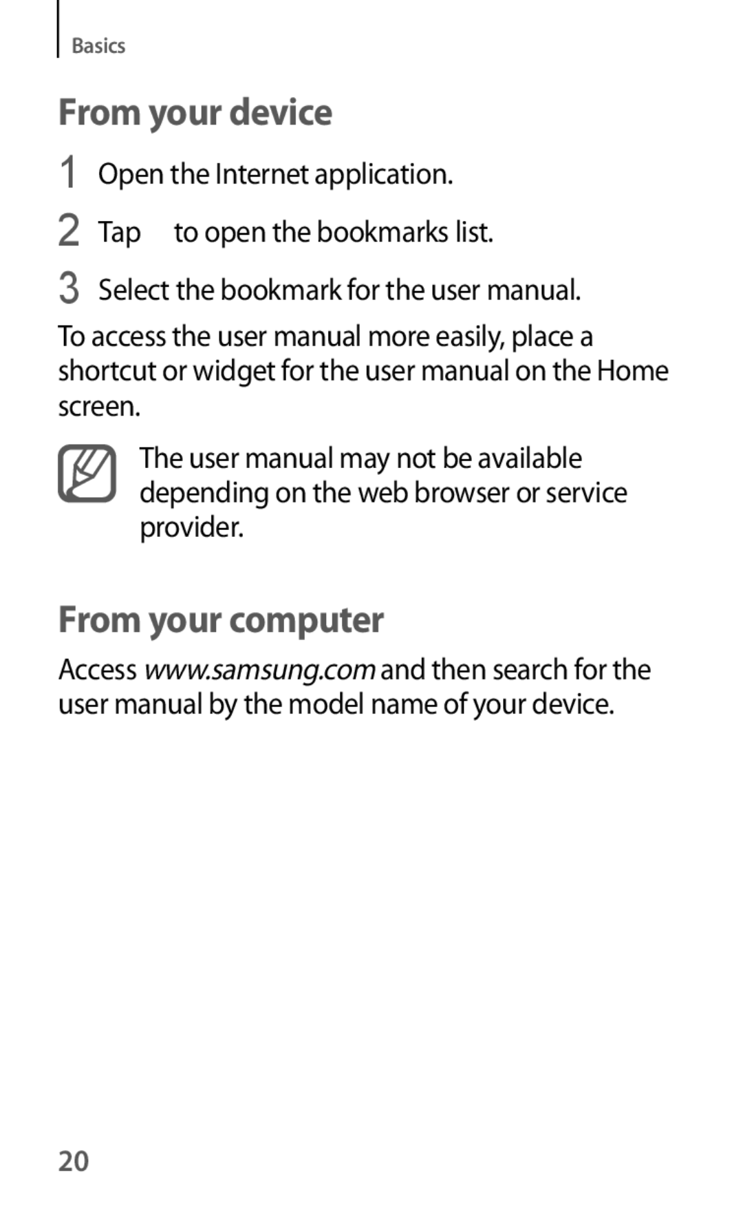 Samsung GT-S6012ZYASER, GT-S6012BBASER, GT-S6012RWASER manual From your device 