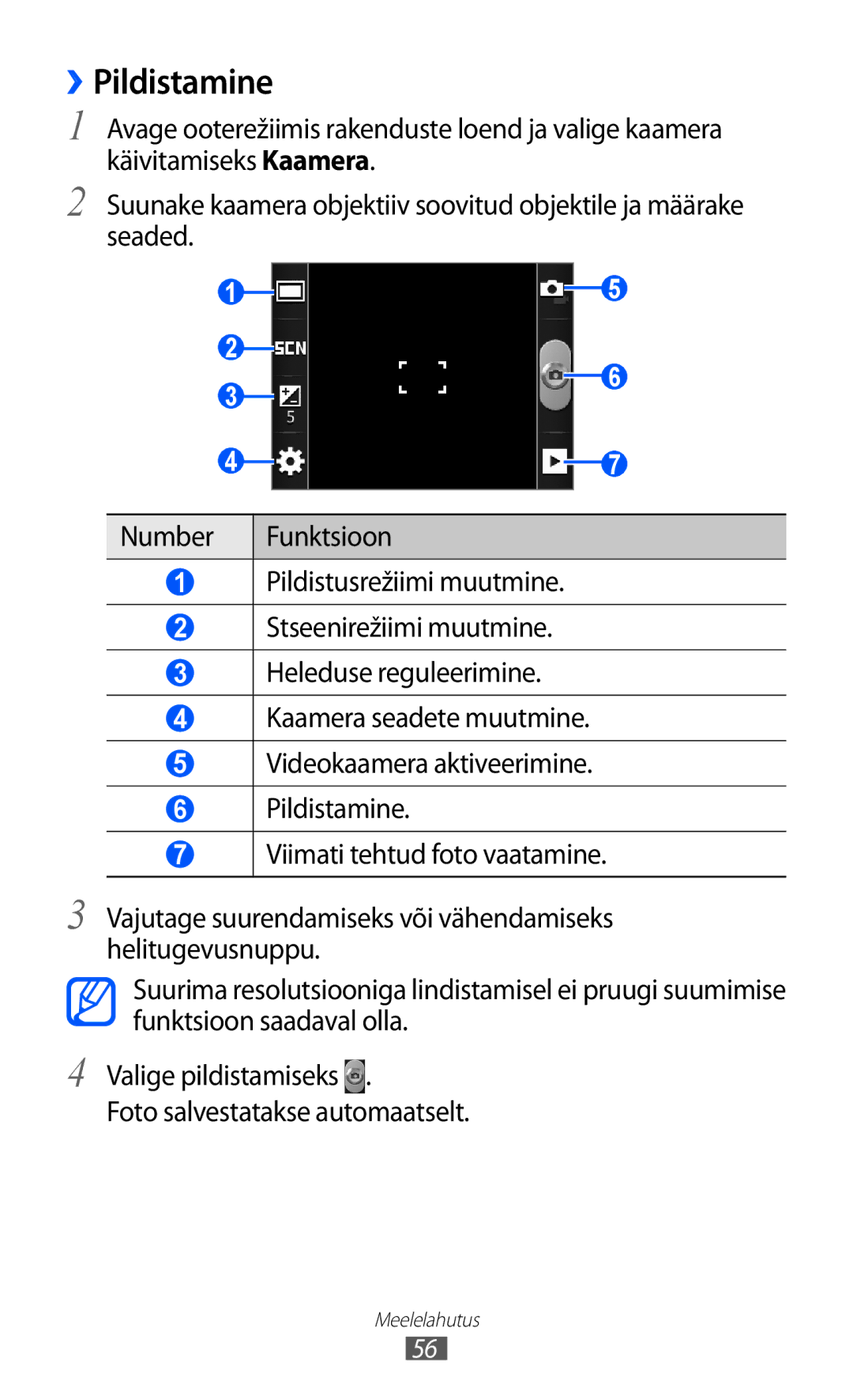 Samsung GT-S6102SKASEB manual ››Pildistamine 