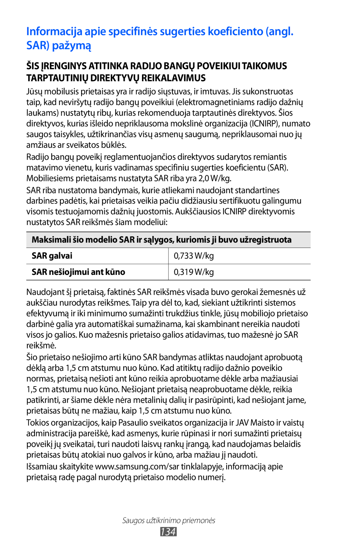 Samsung GT-S6102SKASEB manual 134 