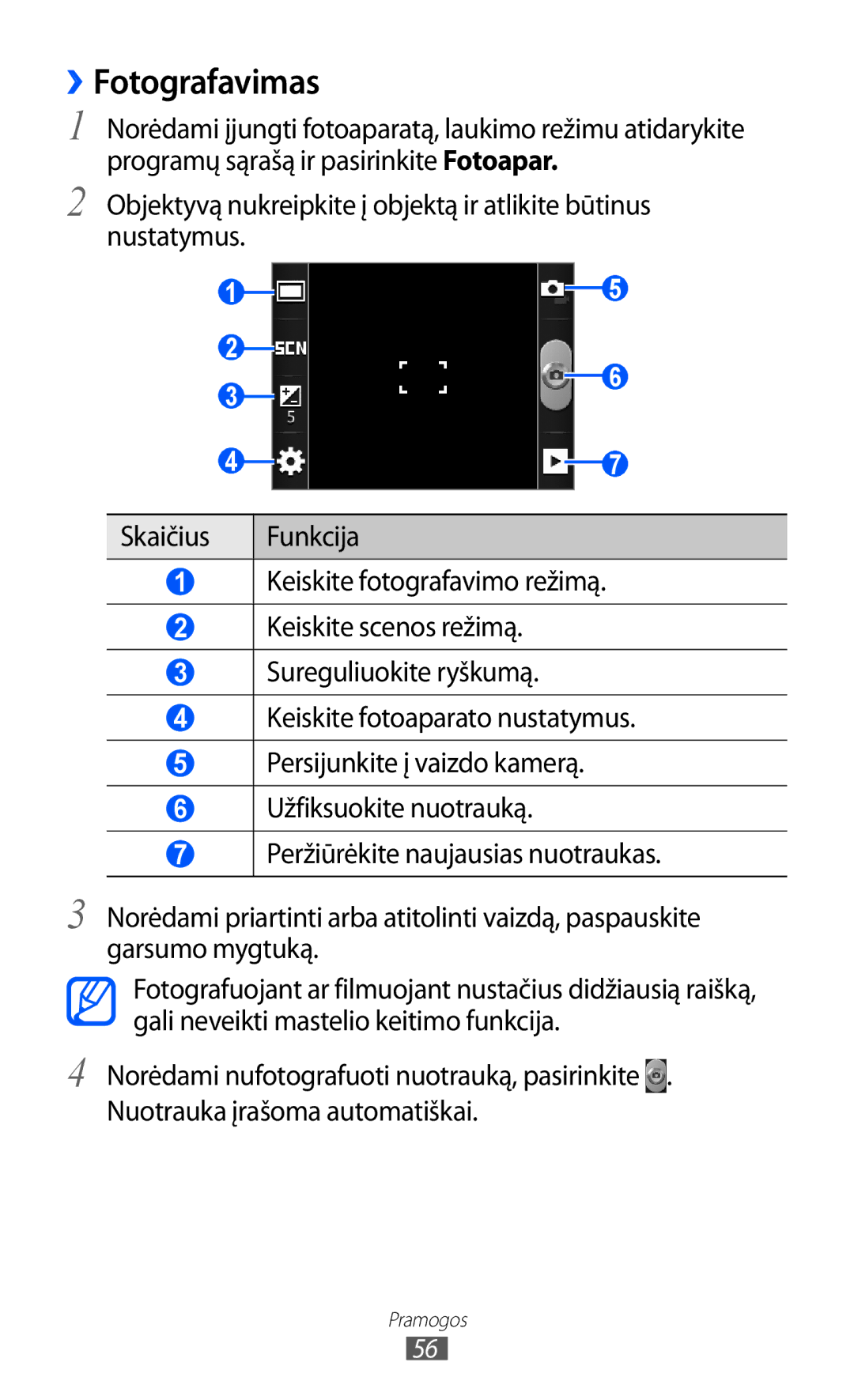 Samsung GT-S6102SKASEB manual ››Fotografavimas 