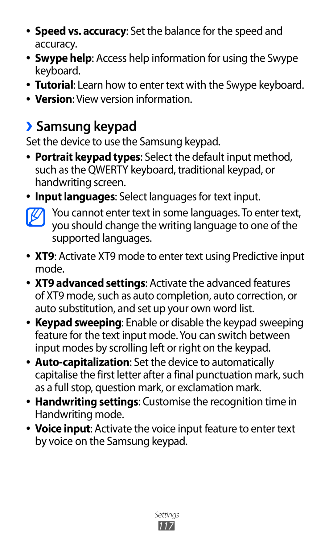 Samsung GT-S6102SKATPH, GT-S6102UWATUR, GT-S6102SKAATO, GT-S6102SKATMN, GT-S6102SKADBT, GT-S6102UWADBT manual ››Samsung keypad 