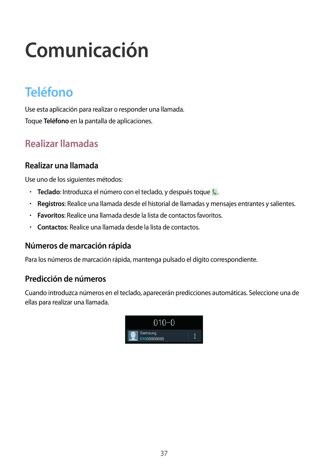 Samsung GT-S6310ZWATPH, GT-S6310WRAYOG, GT-S6310DBAPHE, GT-S6310ZWAYOG manual Comunicación, Teléfono, Realizar llamadas 