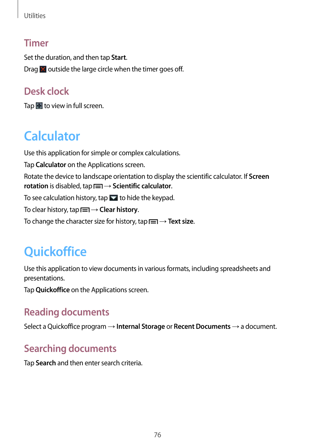 Samsung GT-S6310ZWNVID, GT-S6310ZWNDTR, GT-S6310DBNVDR, GT2S6310DBNDBT, GT-S6310ZWNVIA, GT-S6310MSNITV Calculator, Quickoffice 