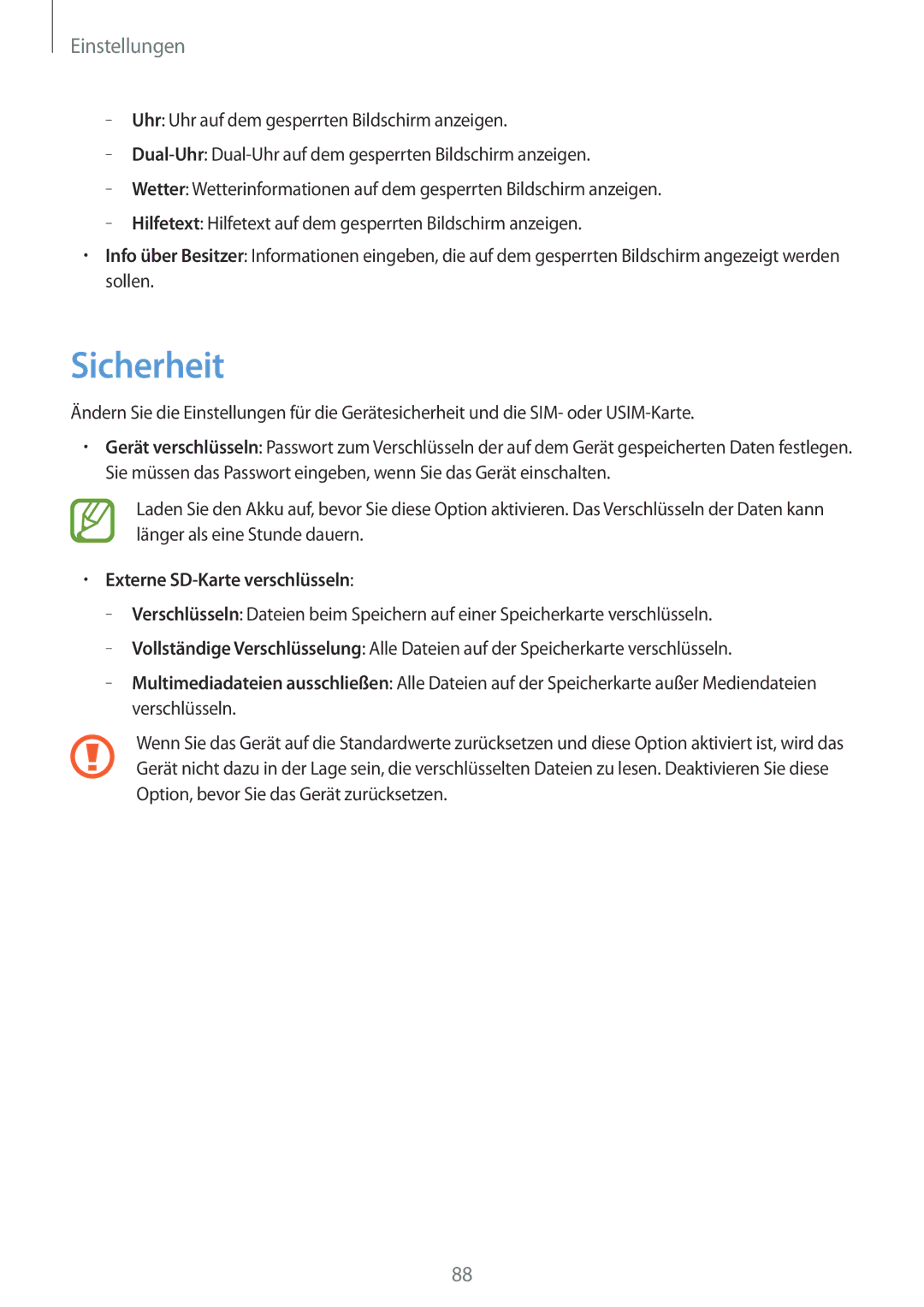 Samsung GT-S6312DBATPH, GT-S6312ZWATPH, GT2S6312ZWADBT, GT2S6312DBADBT manual Sicherheit, Externe SD-Karte verschlüsseln 