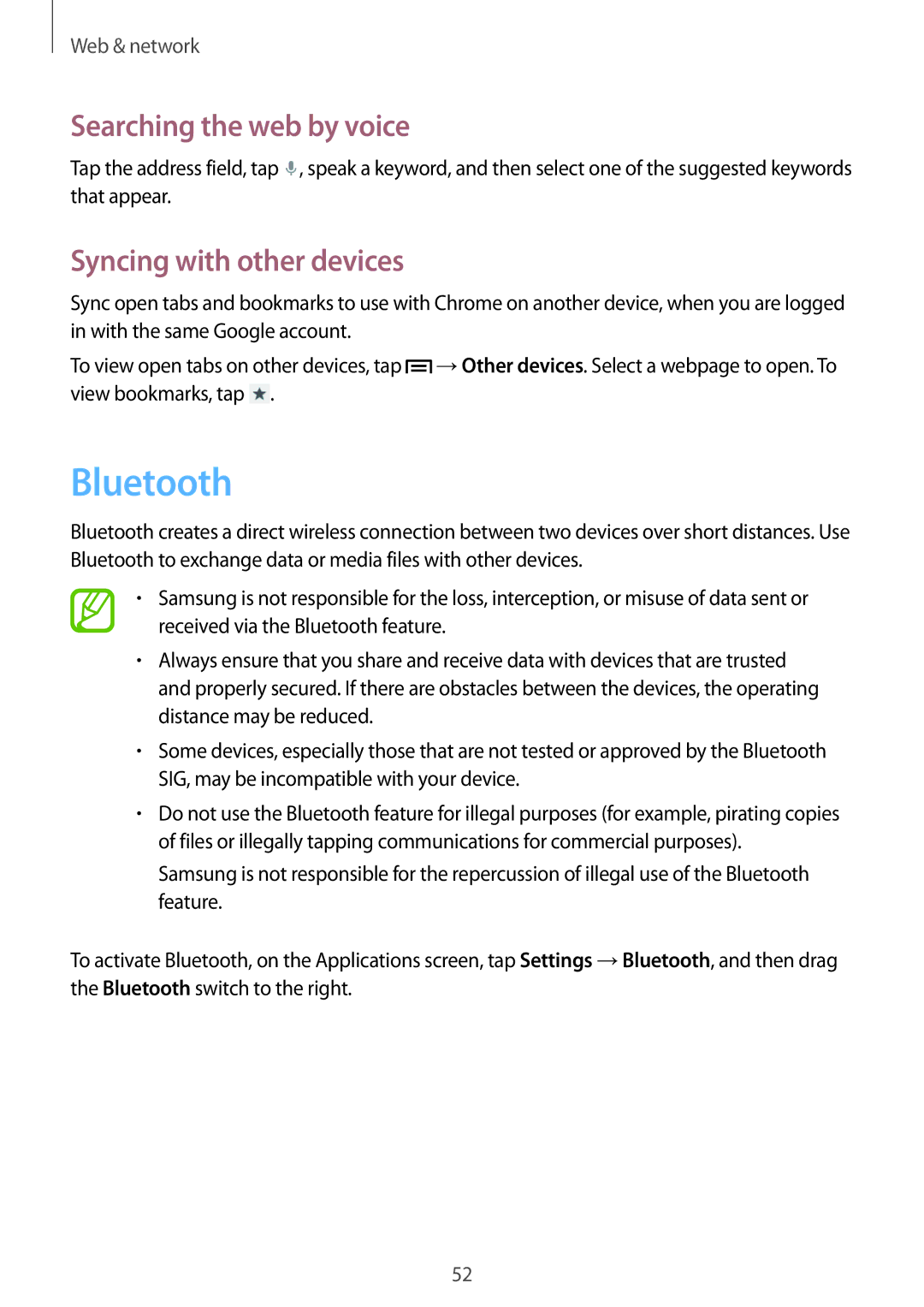 Samsung GT-S6312DBAMRT, GT-S6312ZWATPH, GT2S6312ZWADBT, GT2S6312DBADBT, GT-S6312DBADBT Bluetooth, Syncing with other devices 