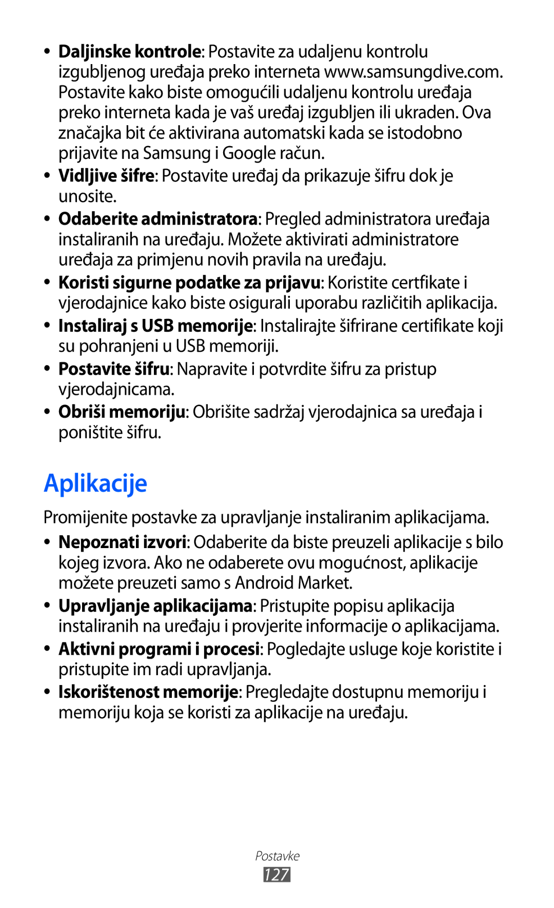 Samsung GT-S6500ZYDTSR, GT-S6500HADTWO, GT2S6500HADVIP, GT-S6500ZYDBON, GT-S6500HADVIP, GT2S6500ZYDCRO manual Aplikacije 