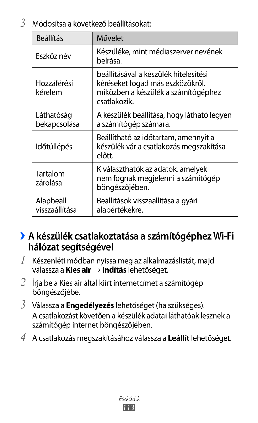 Samsung GT-S6500ZOAVDC, GT-S6500RWAVGR, GT-S6500XKAVGR, GT-S6500ZYADBT, GT-S6500ZYDXEO, GT-S6500XKASWR manual Előtt, 113 