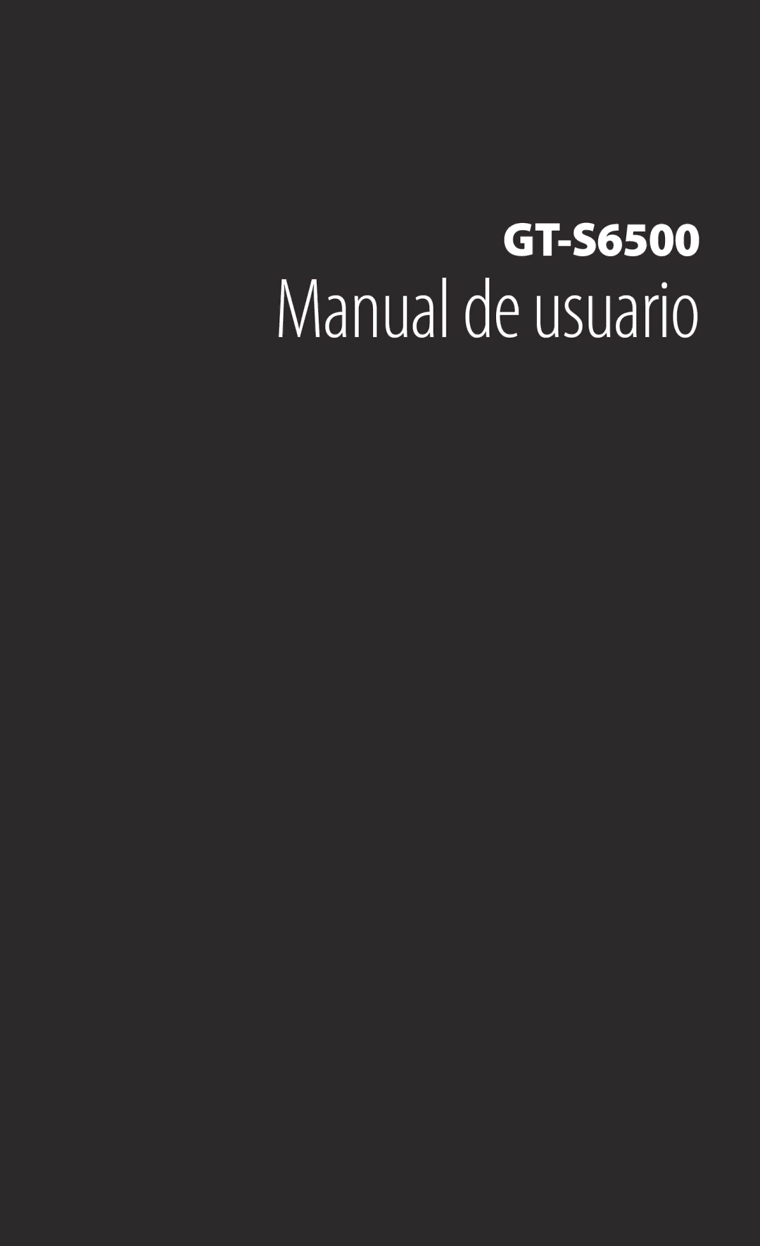 Samsung GT-S6500XKADBT, GT-S6500RWDTMN, GT-S6500RWAITV, GT-S6500ZYADBT, GT-S6500XKAITV, GT-S6500ZYAITV manual Manual de usuario 