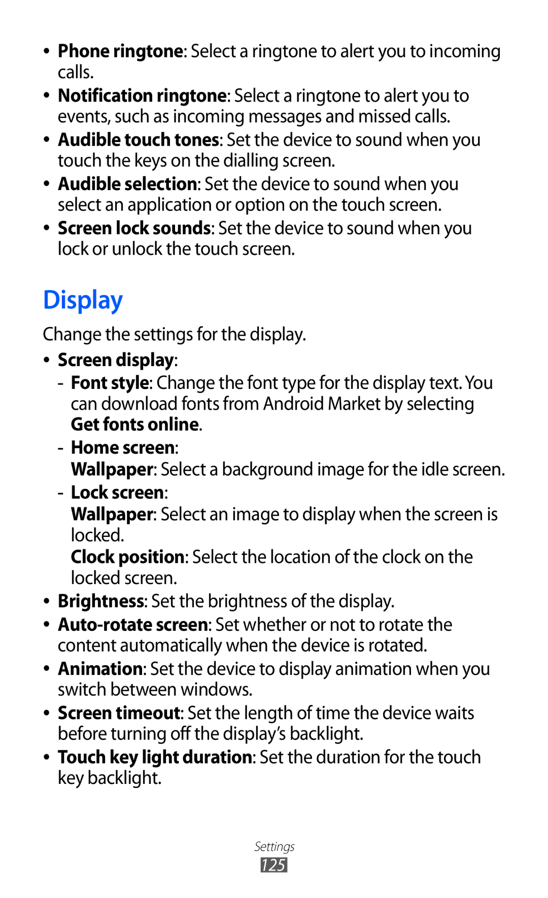 Samsung GT-S6500ZYDDBT, GT-S6500RWDTUR, GT-S6500HADDBT, GT-S6500RWAVGR Display, Screen display, Home screen, Lock screen 