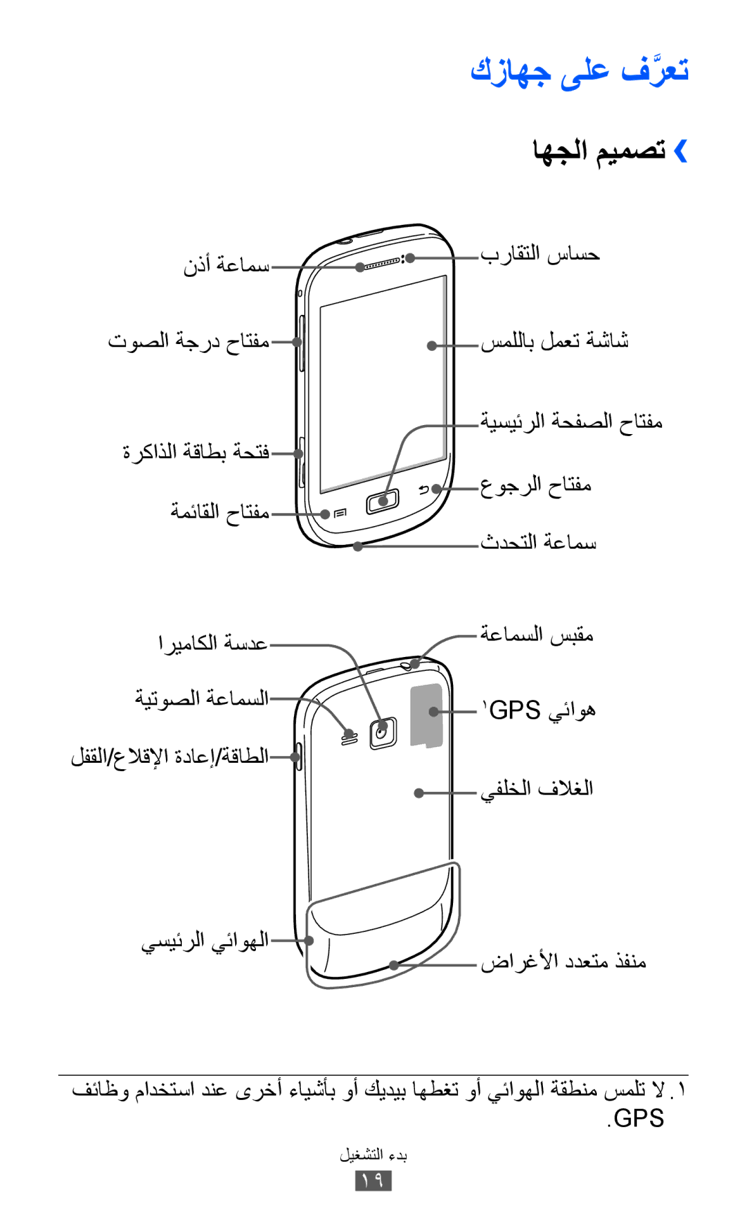 Samsung GT-S6500ZYDAFR, GT-S6500ZYDKSA, GT-S6500ZYDJED, GT-S6500ZYDAFG, GT-S6500ZYDTUN manual كزاهج ىلع فرعتَّ, اهجلا ميمصت›› 