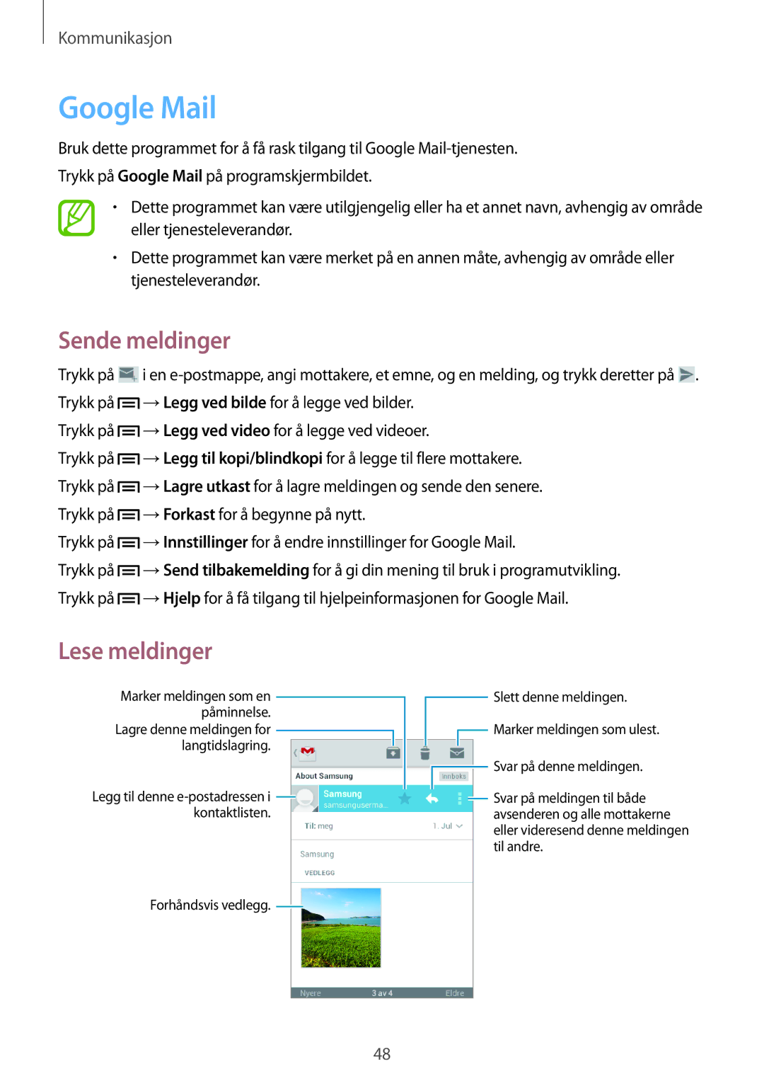 Samsung GT-S6790MKNNEE, GT-S6790PWNNEE manual Google Mail 