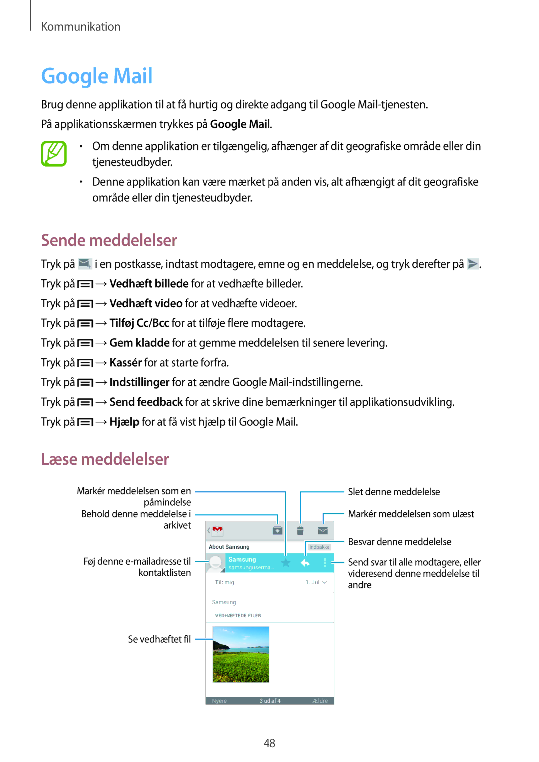 Samsung GT-S6790MKNNEE, GT-S6790PWNNEE manual Google Mail 