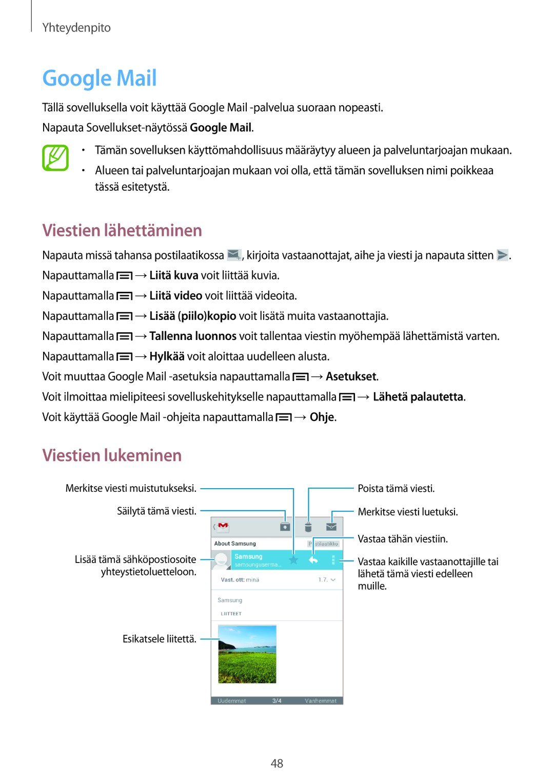 Samsung GT-S6790MKNNEE, GT-S6790PWNNEE manual Google Mail 