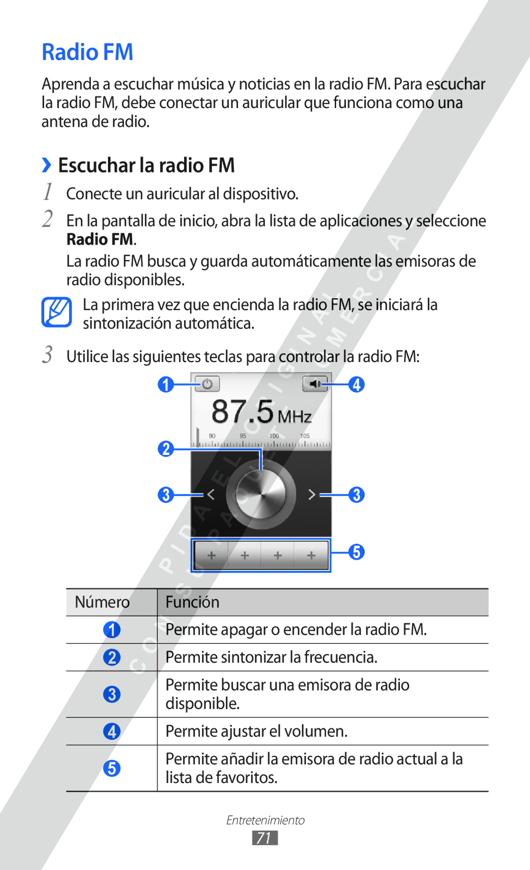 Samsung GT-S6802CWACOA, GT-S6802CWADBT, GT-S6802CWAPHE, GT-S6802ZKAXEO manual Radio FM, ››Escuchar la radio FM 