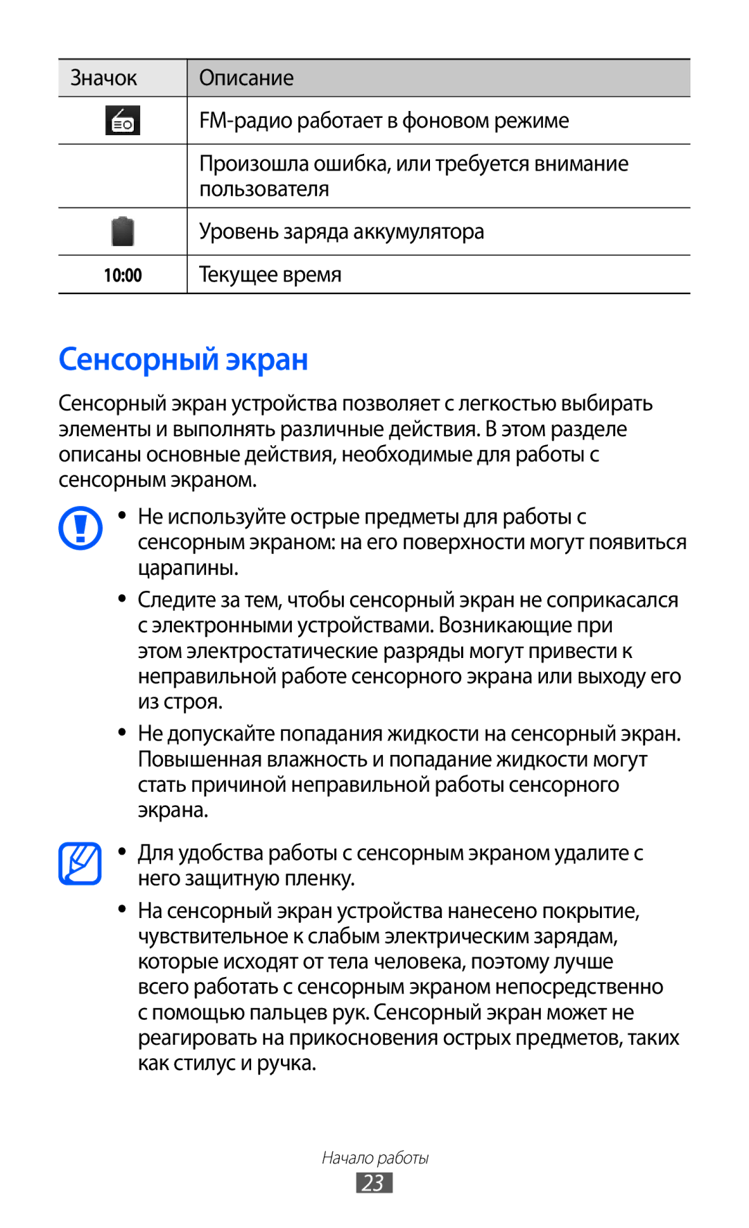 Samsung GT-S6802TIZSER, GT-S6802ZYASER, GT-S6802CWASER, GT-S6802ZIASER, GT-S6802HKASER manual Сенсорный экран, Текущее время 