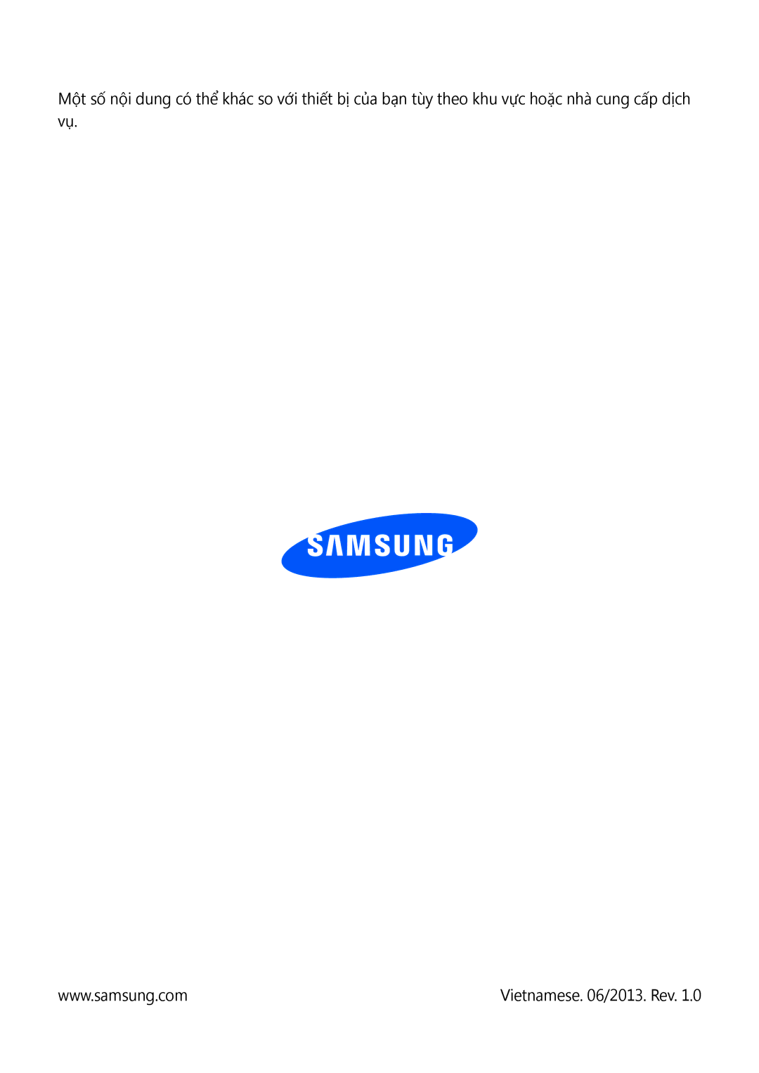 Samsung GT-S6810MBAXXV, GT-S6810PWAXXV manual Vietnamese /2013. Rev 