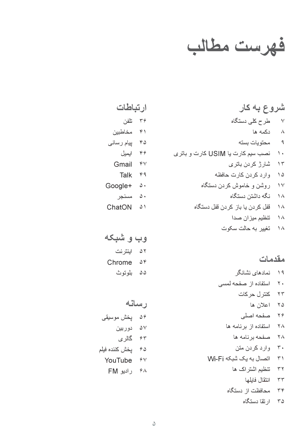 Samsung GT-S6810PWAKSA manual بلاطم تسرهف, راک هب عورش 