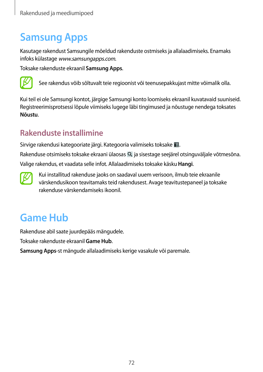 Samsung GT-S6810PWNSEB manual Samsung Apps, Game Hub 