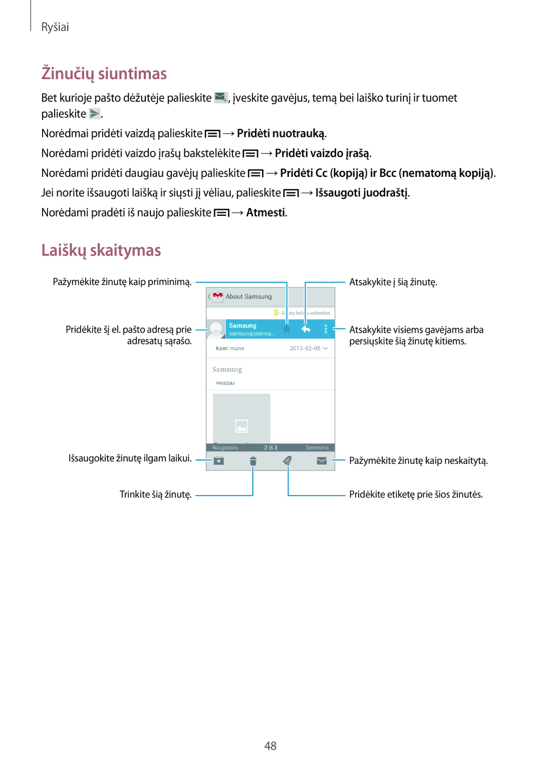 Samsung GT-S6810PWNSEB manual →Pridėti nuotrauką, →Pridėti vaizdo įrašą, →Išsaugoti juodraštį, →Atmesti 