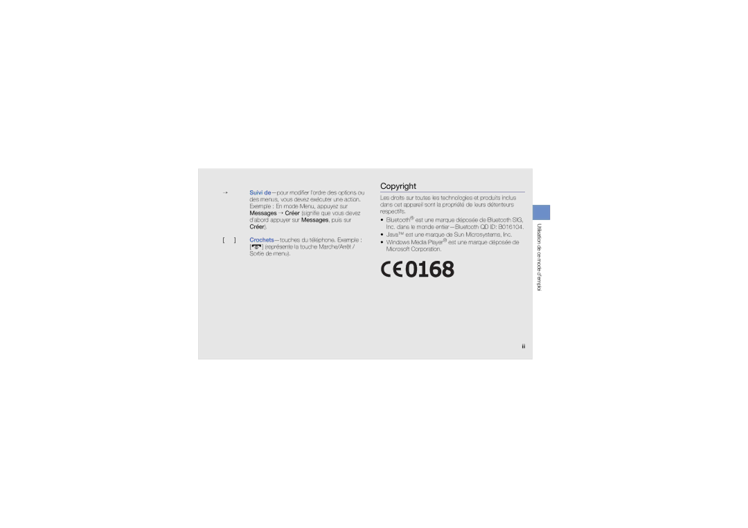 Samsung GT-S7070AVAXEF, GT-S7070PWAXEF, GT-S7070XDAFTM manual Copyright, Iii 