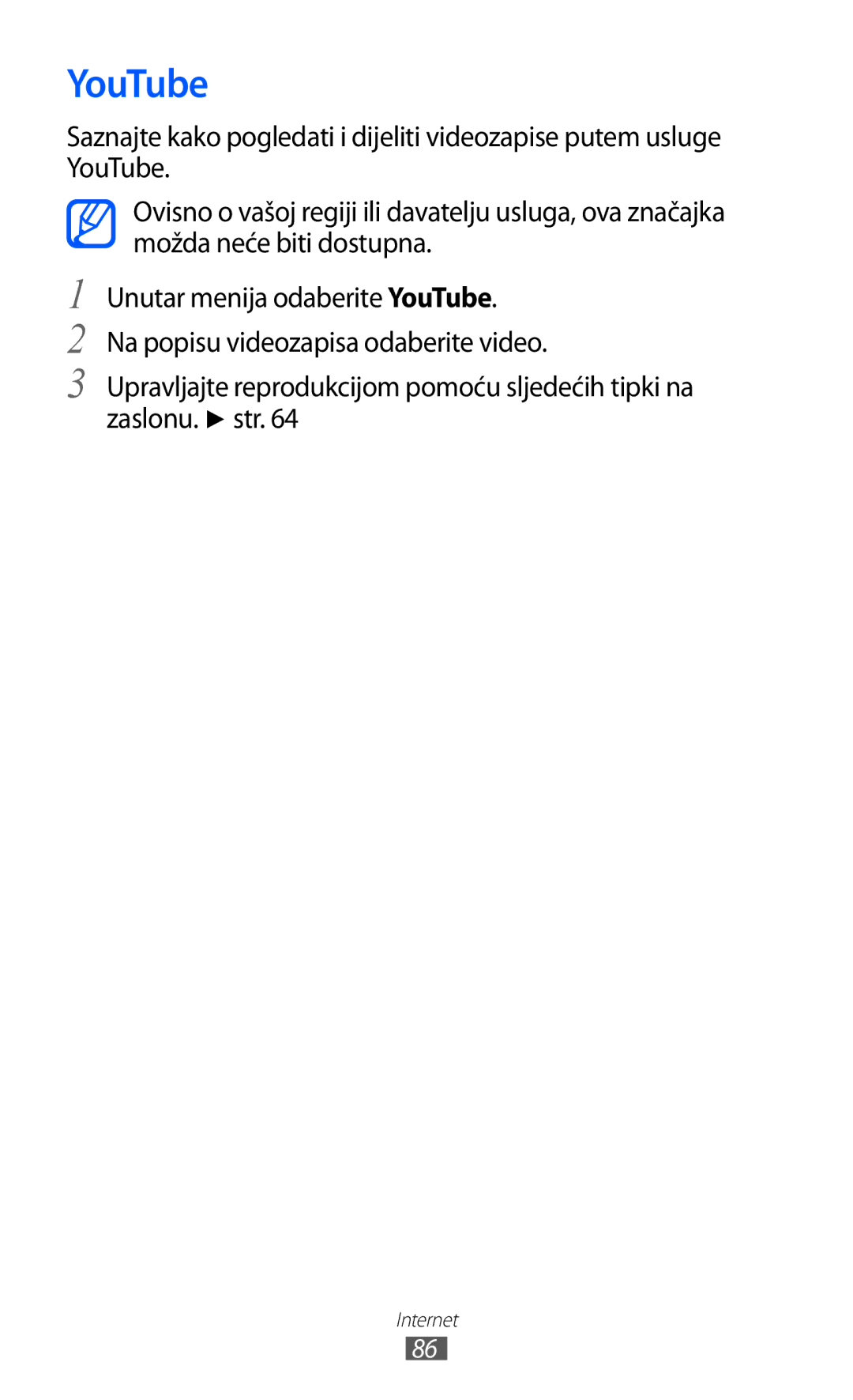 Samsung GT-S7230TAECRO, GT-S7230DWEVIP, GT-S7230GRETRA, GT-S7230TAETWO, GT-S7230TAETRA, GT-S7230GREVIP, GT-S7230MKETRA YouTube 